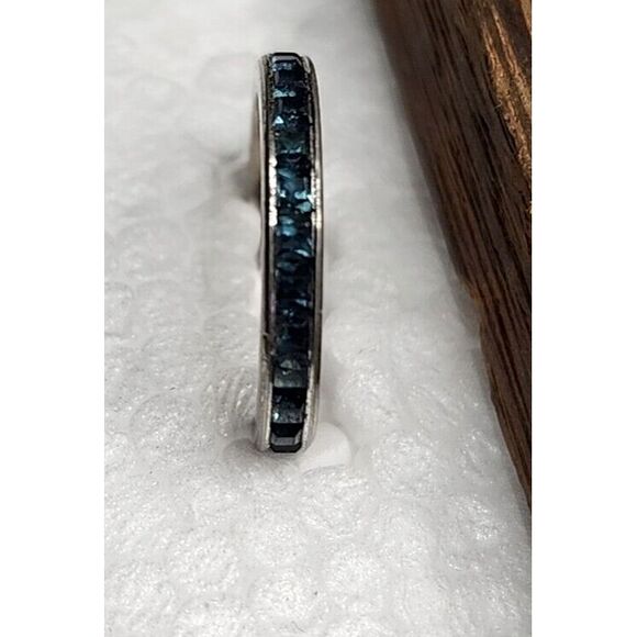 LEGI 925 sterling silver eternity band ring‎ size 4 - Picture 1 of 15
